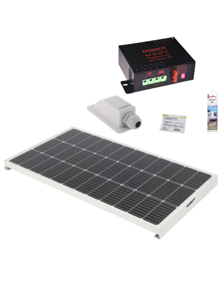 ANTARION KIT Panneau solaire Monocristallin 190W + Régulateur + Câble 5m