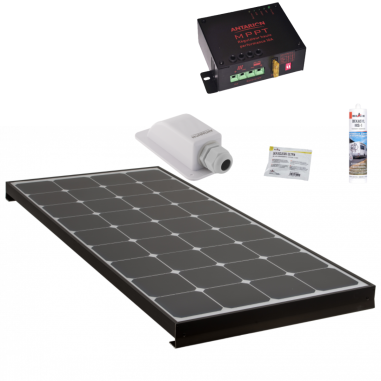 ANTARION KIT Panneau Solaire BLACK BOOSTER 120W + Régulateur + Câble 5m