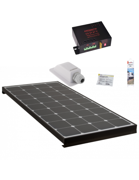 ANTARION KIT Panneau Solaire BLACK BOOSTER 120W + Régulateur + Câble 5m