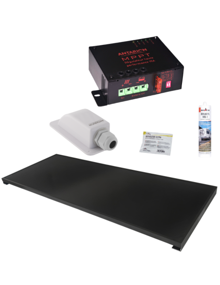 ANTARION KIT Panneau Solaire ALL BLACK 170W + Régulateur + Câble
