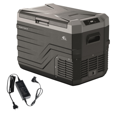 EZA Glacière à compression Blizz-E One 27 litres Camping-car + EZA Adaptateur 12/220 Volts