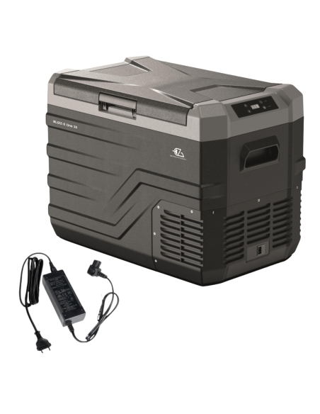 EZA Glacière à compression Blizz-E One 27 litres Camping-car + EZA Adaptateur 12/220 Volts