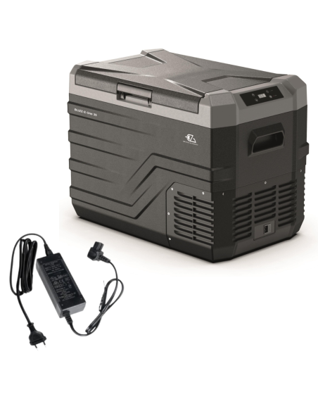 EZA Glacière à compression Blizz-E One 35 litres Camping-car +  EZA Adaptateur 12/220 Volts