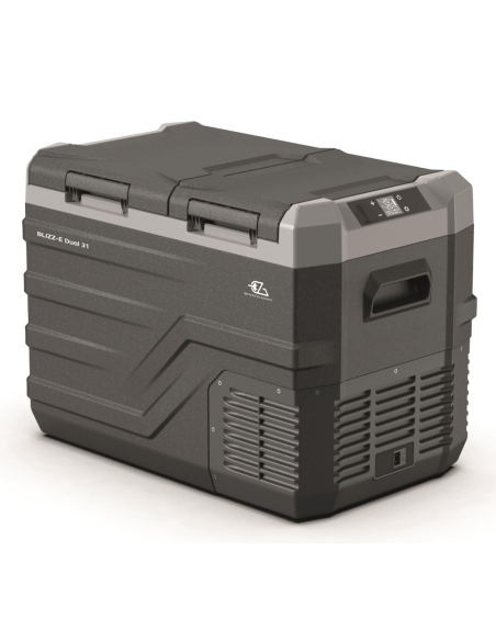 EZA Glacière à compression Blizz-E Dual 31 litres Camping-car +  EZA Adaptateur 12/220 Volts