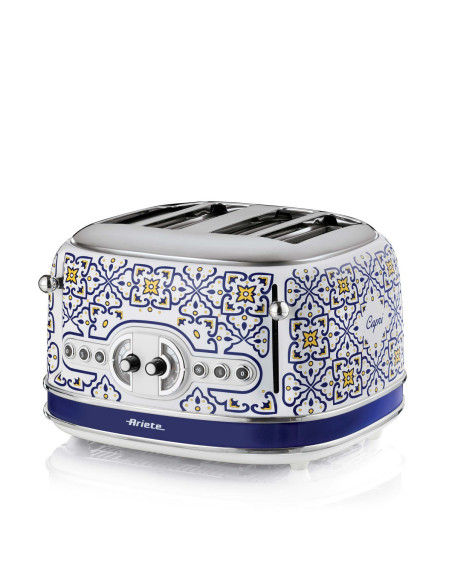 PACK ARIETE Capri Bouilloire 1.7L + Grille-pain 4 fentes + Presse-agrumes 85W Design Rétro