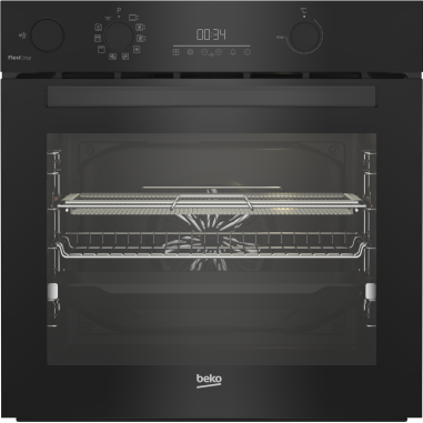 BEKO Four Encastrable Multifonction Pyrolyse 72L Fonctions AirFry et FlexiCrisp