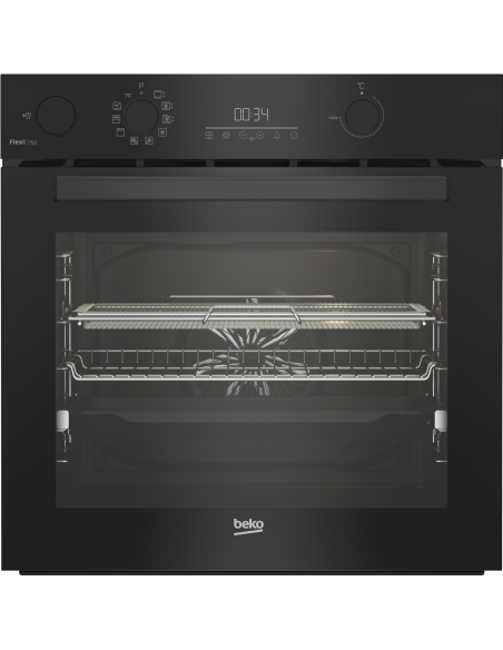 BEKO Four Encastrable Multifonction Pyrolyse 72L Fonctions AirFry et FlexiCrisp