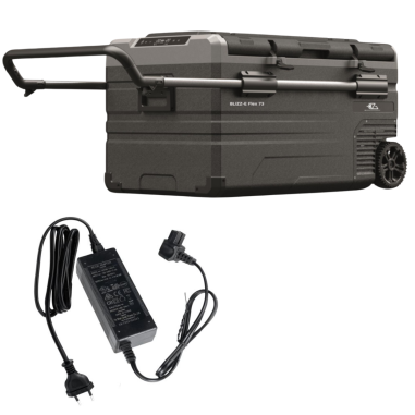 EZA Glacière à compression Blizz-E Flex 73 litres Camping-car + Adaptateur 12/220 Volts