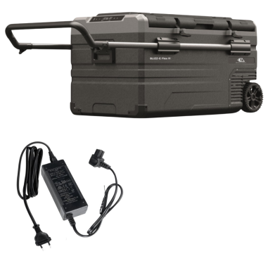 EZA Glacière à compression Blizz-E Flex 91 litres Camping-car + Adaptateur 12/220 Volts