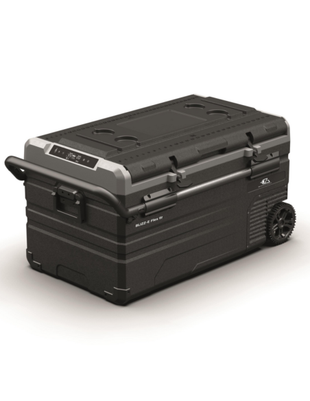 EZA Glacière à compression Blizz-E Flex 91 litres Camping-car + Adaptateur 12/220 Volts