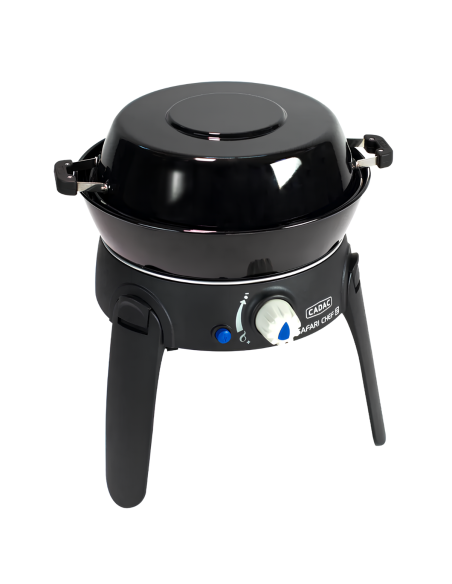 PACK CADAC Safari Chef 30 LP Barbecue Gaz + PowerPack 30bar portable + 3 Cartouches de Gaz - Camping-car
