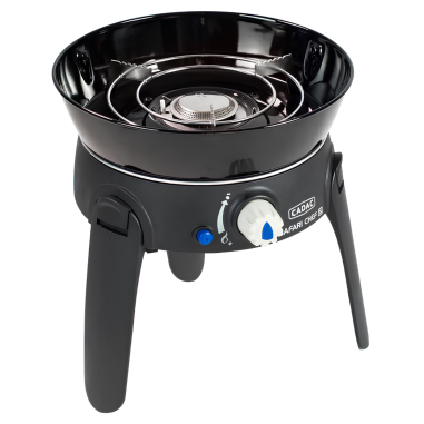 PACK CADAC Safari Chef 30 LP Barbecue Gaz + PowerPack 30bar portable + 3 Cartouches de Gaz - Camping-car