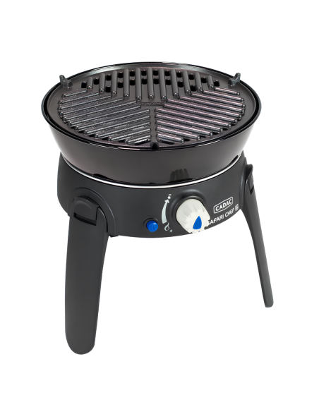 PACK CADAC Safari Chef 30 LP Barbecue Gaz + PowerPack 30bar portable + 3 Cartouches de Gaz - Camping-car