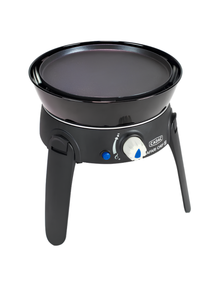 PACK CADAC Safari Chef 30 LP Barbecue Gaz + PowerPack 30bar portable + 3 Cartouches de Gaz - Camping-car