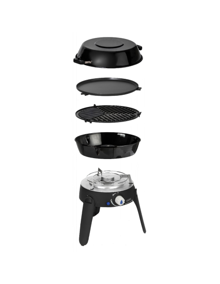 PACK CADAC Safari Chef 30 LP Barbecue Gaz + PowerPack 30bar portable + 3 Cartouches de Gaz - Camping-car