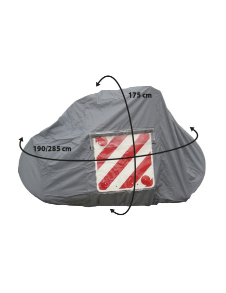 PACK OPTIMA Bâche pour porte-vélo sur paroi arrière 2-3 vélos + Panneau de signalisation réfléchissant