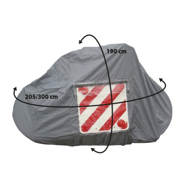 PACK OPTIMA Bâche pour porte-vélo sur paroi arrière 4 vélos + Panneau de signalisation réfléchissant