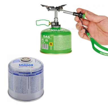 PACK Optimus réchaud à gaz Crux Lite Piezo + CADAC Cartouche de gaz 500g idéale pour le Camping