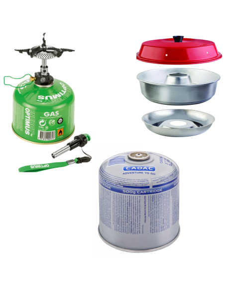 PACK OMNIA Four Nomade Compact + OPTIMUS Réchaud à Gaz + CADAC Cartouche de Gaz