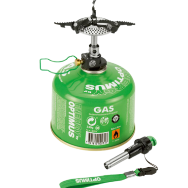PACK Optimus réchaud à gaz Crux Lite Piezo + CADAC Cartouche de gaz 500g idéale pour le Camping