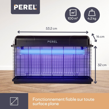 PACK 2 PEREL Destructeurs d'insectes 30W Intérieur/Extérieur