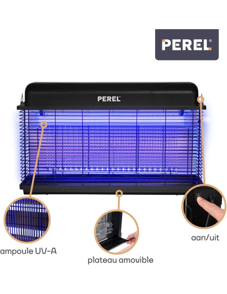 PACK 4X PEREL Destructeurs d'insectes 30W Intérieur/Extérieur