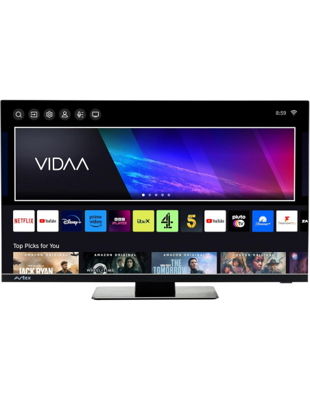 AVTEX TV 23.8'' 60cm Téléviseur DVD Full HD Smart TV VIDAA Camping-car