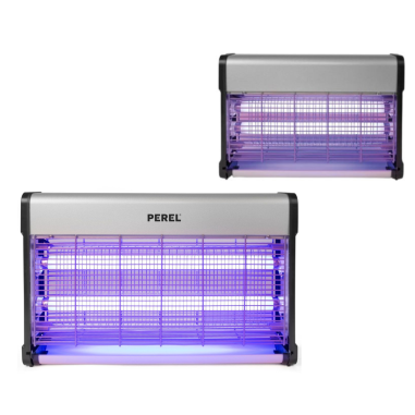Pack PEREL Destructeur d'insectes Electrique 30W Anti-Moustiques 100m2 Silencieux + Destructeur 20W 80m2
