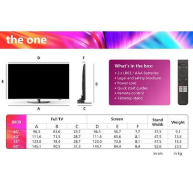 PHILIPS TV LED UHD 4K - 50PUS8909