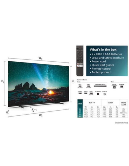 PHILIPS TV LED UHD 4K - 55PUS7609