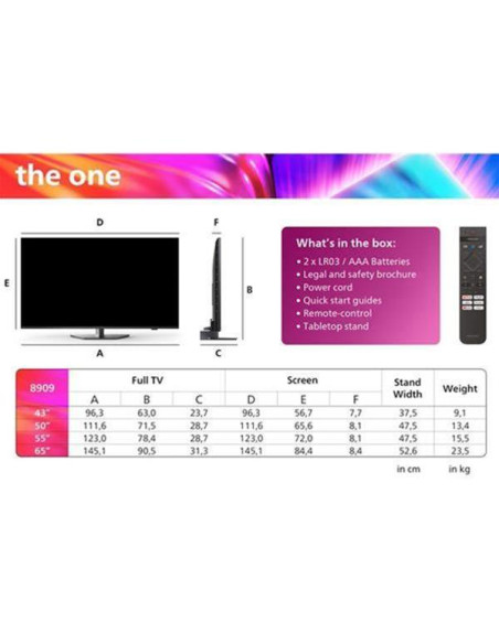 PHILIPS TV LED UHD 4K - 65PUS8909
