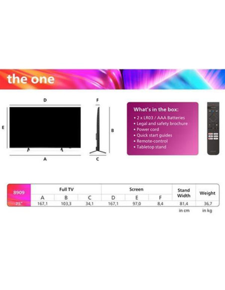PHILIPS TV LED UHD 4K - 75PUS8909