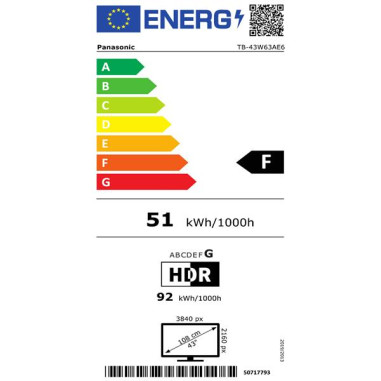 PANASONIC TV LED UHD 4K - TB43W63AE6