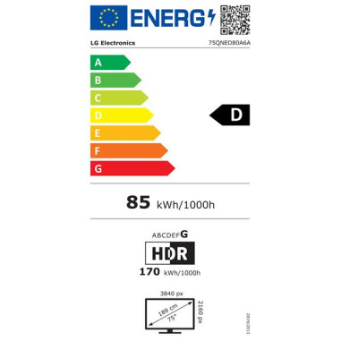 LG TV QNED 4K - 75QNED80A6A
