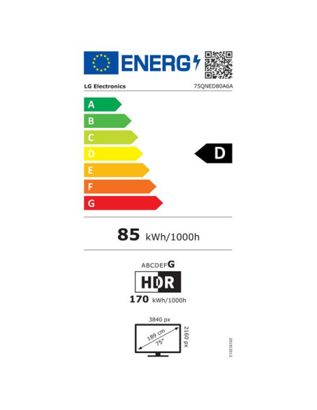 LG TV QNED 4K - 75QNED80A6A