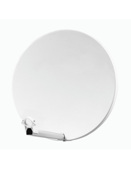 HDSAT Pack Parabole satellite fibre composite Blanche 85cm + LNB Single + Décodeur Satellite HD TNTSAT ASTRA + Carte