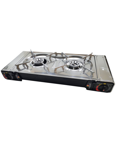 PACK INCASA Réchaud à gaz portable + Plancha / Grill pour réchaud à gaz