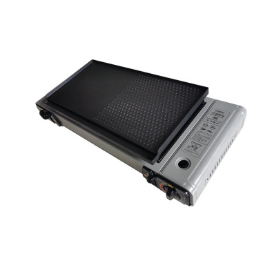PACK INCASA Réchaud à gaz portable + Plancha / Grill pour réchaud à gaz