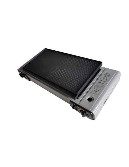 PACK INCASA Réchaud à gaz portable + Plancha / Grill pour réchaud à gaz