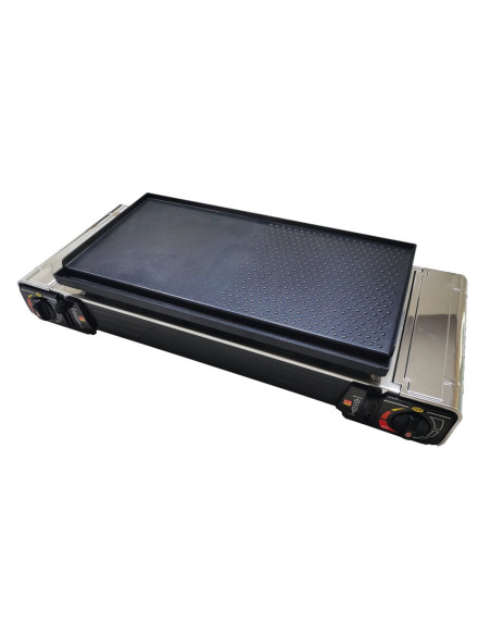 PACK INCASA Réchaud à gaz portable + Plancha / Grill pour réchaud à gaz