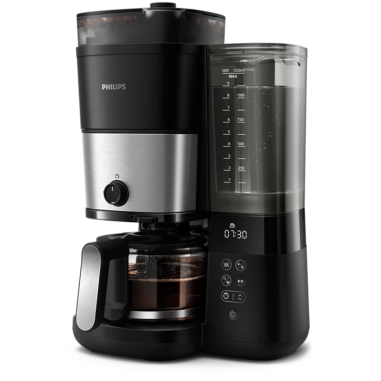 PHILIPS Cafetière filtre programmable avec broyeur 1000W 1.2L