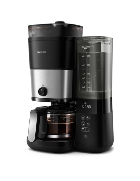 PHILIPS Cafetière filtre programmable avec broyeur 1000W 1.2L