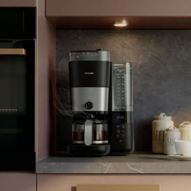 PHILIPS Cafetière filtre programmable avec broyeur 1000W 1.2L