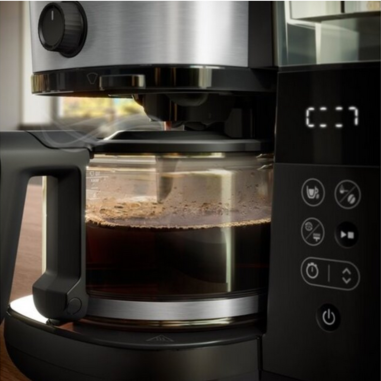 PHILIPS Cafetière filtre programmable avec broyeur 1000W 1.2L