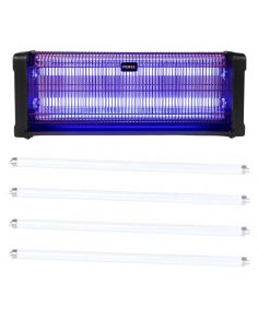 Pack PEREL Destructeurs d'insectes Electrique 40W Anti-Moustique + 4 tubes