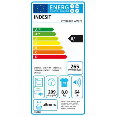 INDESIT Sèche-linge CYSD82DWWFR