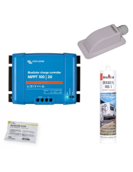 VICTRON KIT BLISTER REGULATEUR MPPT 30A + COLLE + PASSE TOIT