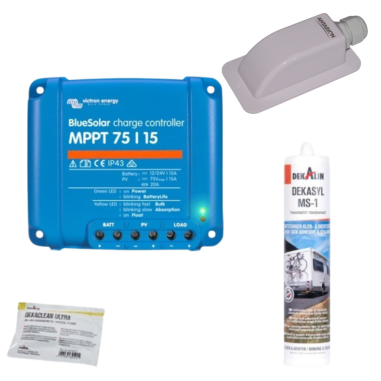 VICTRON KIT BLISTER Régulateur MPPT 15A + Colle + Passe toit
