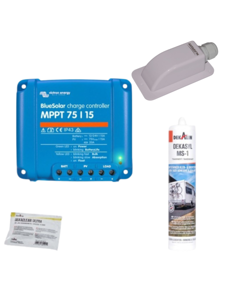 VICTRON KIT BLISTER Régulateur MPPT 15A + Colle + Passe toit