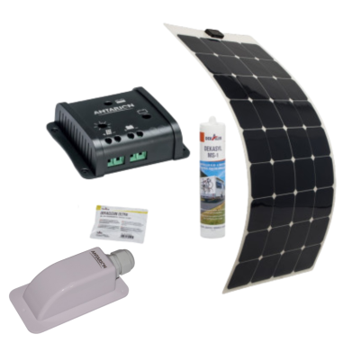ANTARION Kit Panneau Solaire Monocristallin Souple 130w pour Camping car